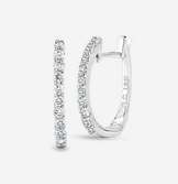 18K WG 0.20CTTW DIA BABY HOOP EARRINGS BY ROBERTO COIN Main image