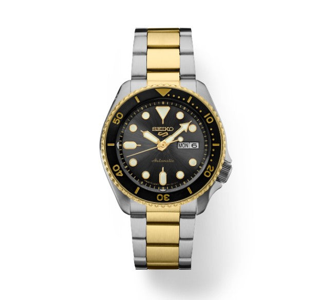 SEIKO WEWILL 時計 ゴールド ブラック SEIKO 5 SPORTS SS TT AUTOMATIC CHARCOAL DIAL – Jack Lewis Jewelers