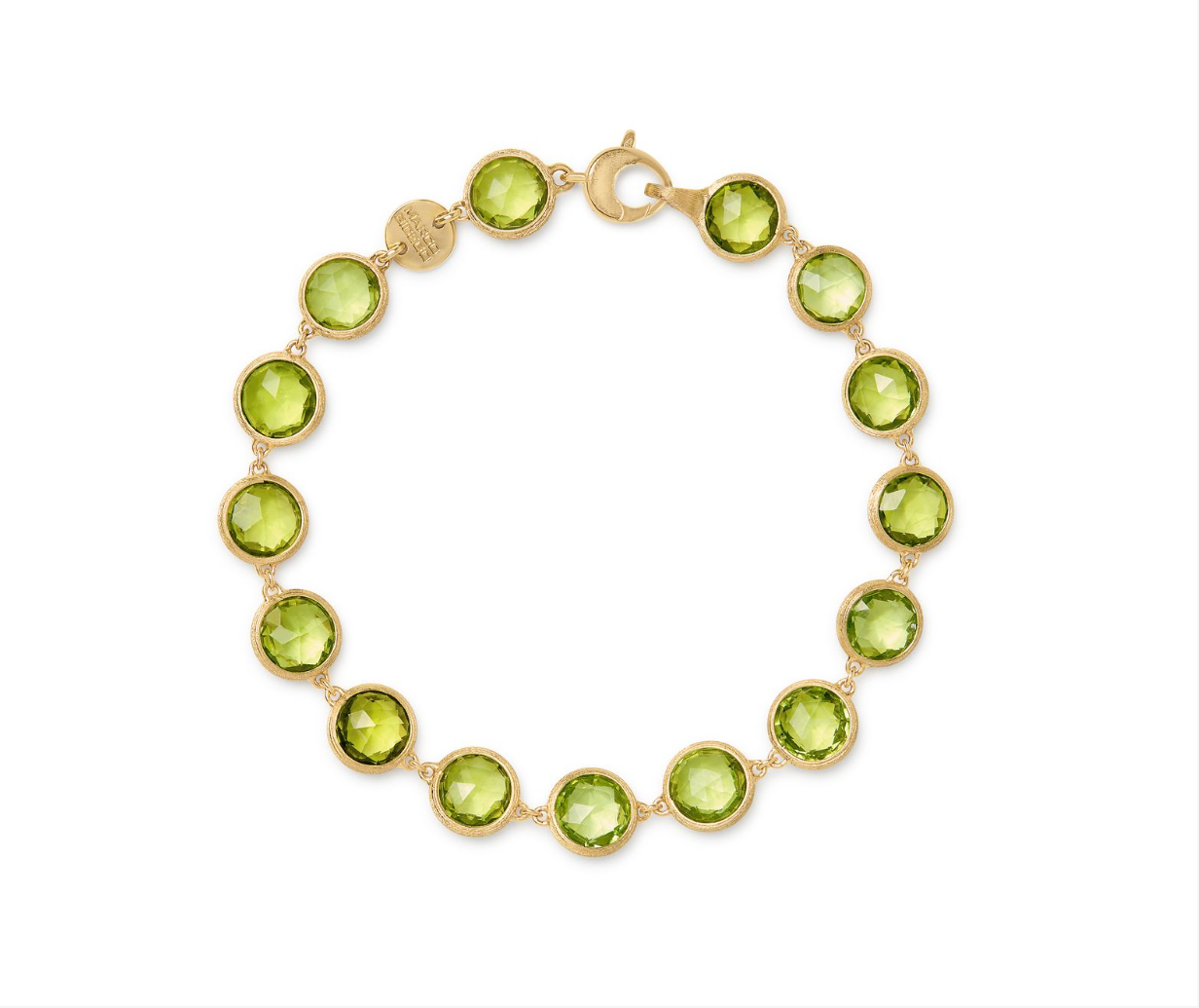 18K Yellow Gold Jaipur Bezel Set Peridot Bracelet by Marco Bicego Main image