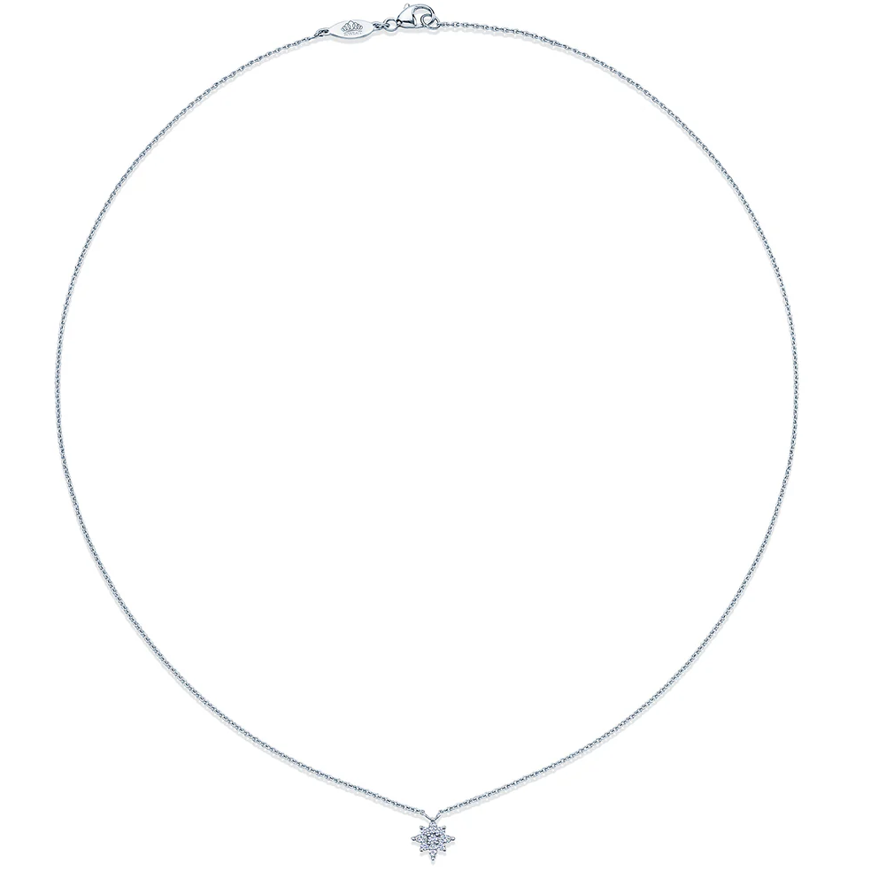 18K White Gold Petite Diamond Star Pendant Necklace by KWIAT Main image