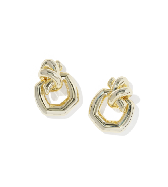 Gold Plated Parker Knot Open Frame Earrings in Kendra Scott Main image