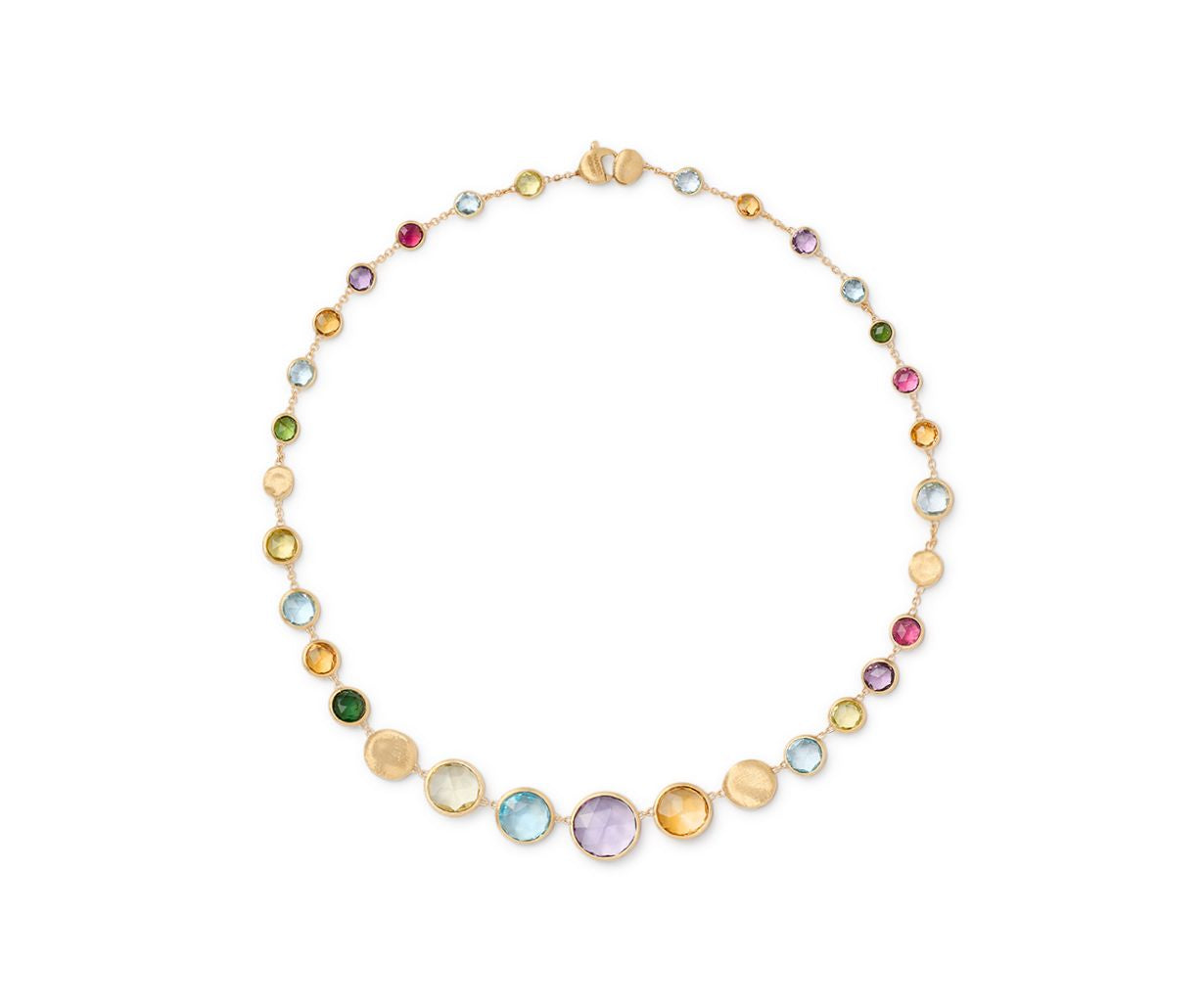 18K YG Jaipur Color Semi-Precious Graduated Gemstone Collar by Marco Bicego