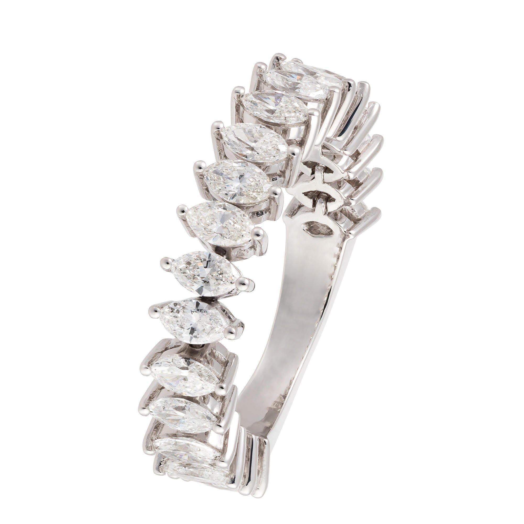 18K WG Diamond Flexi Marquise Diamond Ring Main image