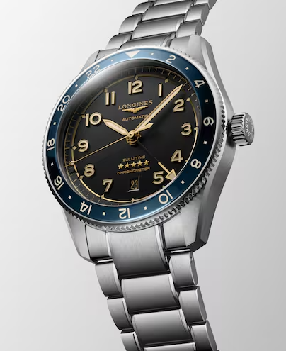 Longines Spirit Zulu Time GMT 42mm Watch with Anthracite Dial & Blue Bezel Secondary image