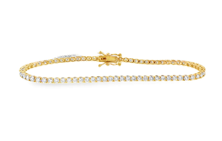 18K Yellow Gold 2cttw Diamond Tennis Bracelet Main image