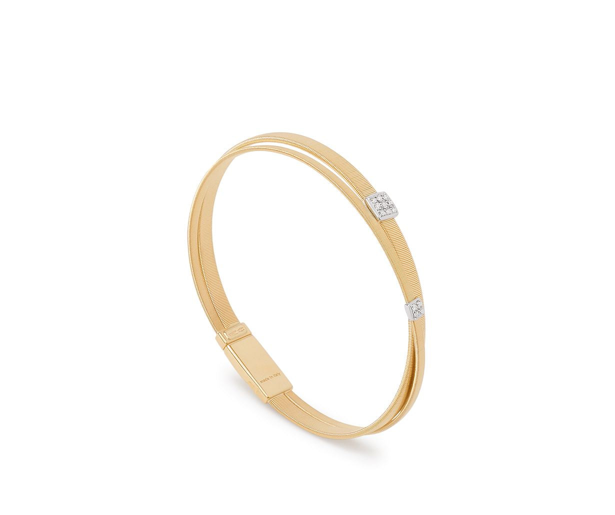 18K YG Masai 2-Strand Coil Bracelet with Diamonds by Marco Bicego Main image