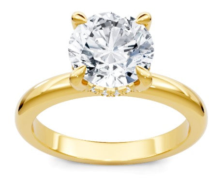 14K YG Round Diamond Basket Solitaire by Imagine Bridal