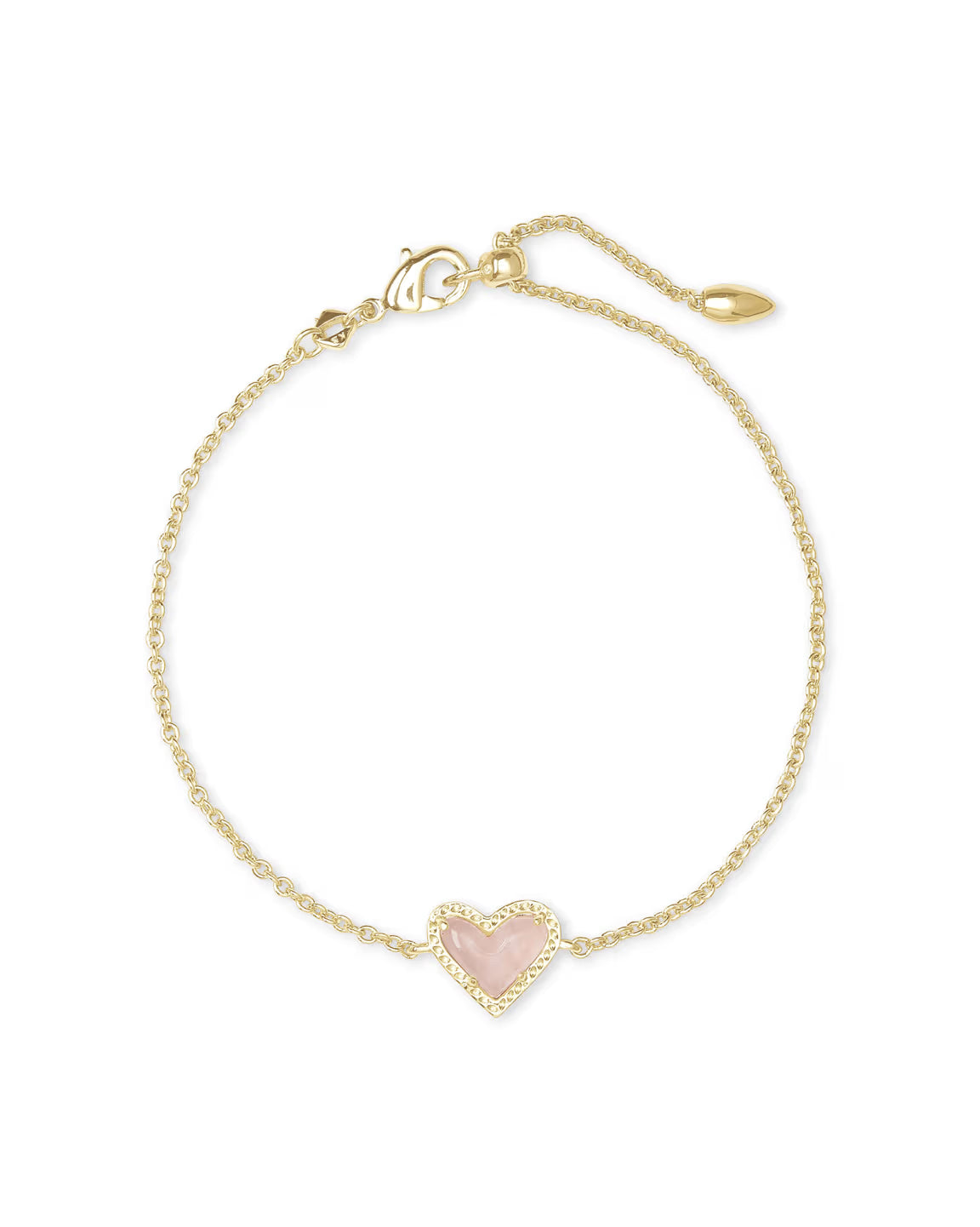 Ari Heart Chain Bracelet in Rose Quartz by Kendra Scott Main image