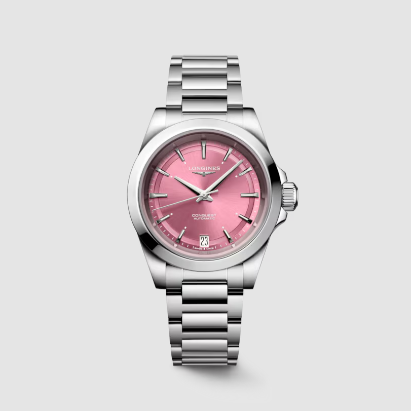 Longines Conquest 34mm Watch with Sunray Pink Dial Main image
