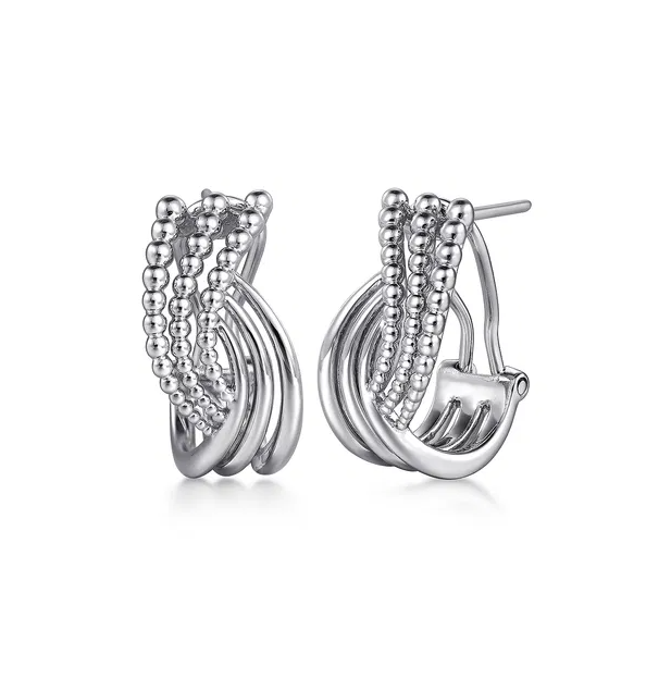 Sterling Silver Twisted Bujukan Earrings by Gabriel NY Main image