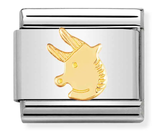 Stainless Steel & 18K Yellow Gold Taurus Zodiac Charm Main image