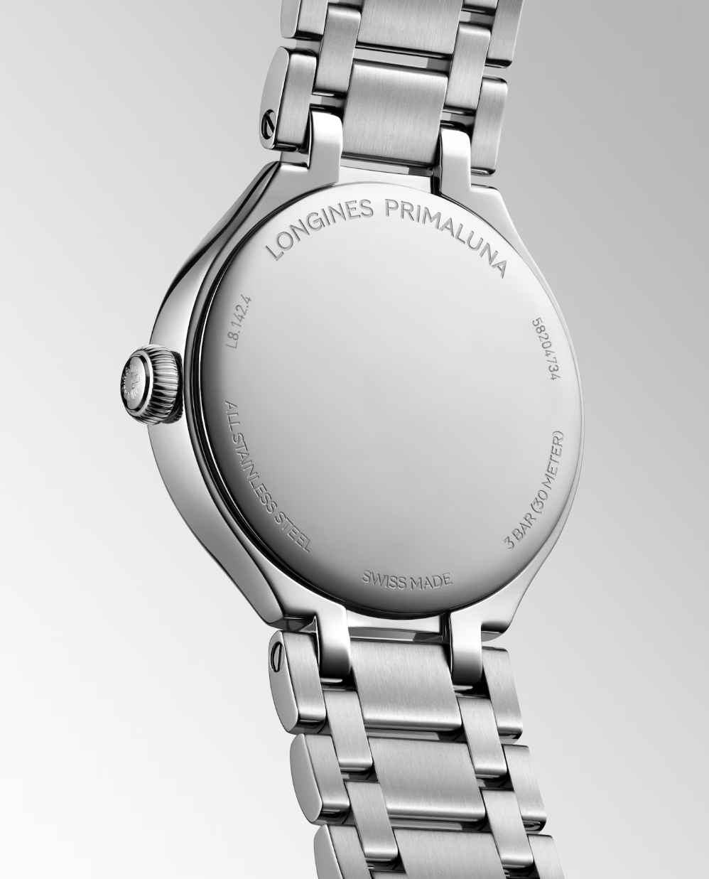 Longines PrimaLuna 30mm Watch with Sunray Silver Dial