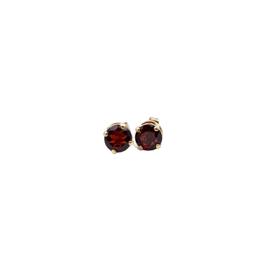14k YG 4 Prong Garnet Studs *Estate Item, Sold As Is, Final Sale* Main image