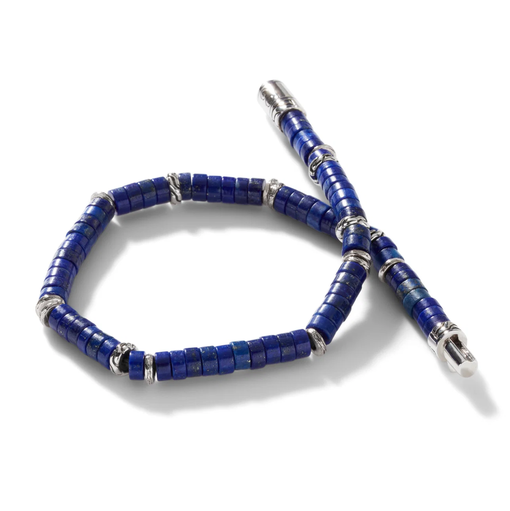 Sterling Silver & Lapis Lazuli Heishi 4mm Beaded Bracelet by John Hardy