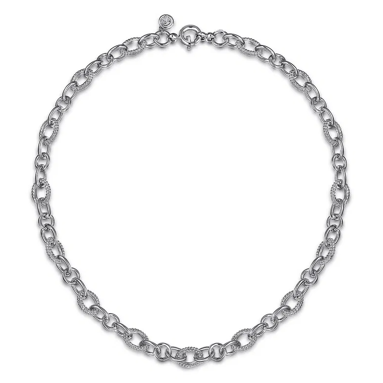 Sterling Silver Bujukan Link Chain Necklace by Gabriel NY