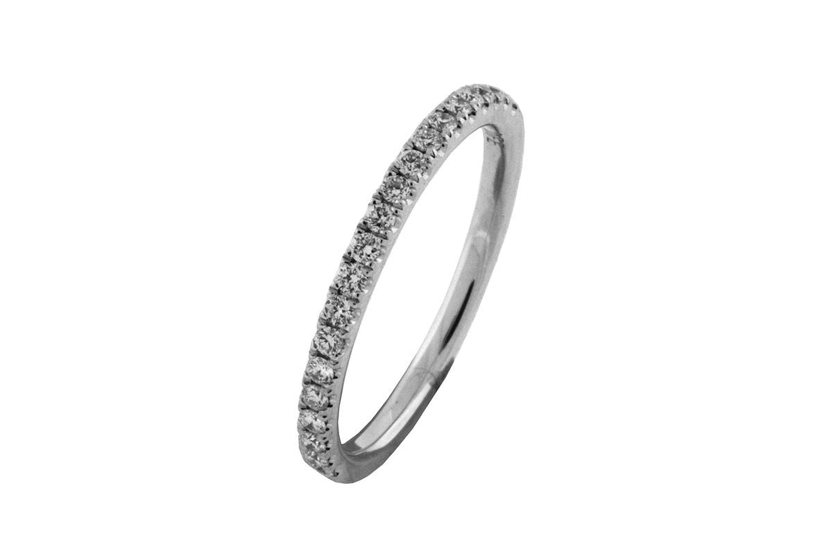 14K WG 1/4cttw Diamond Line Band by Diamonds Forever