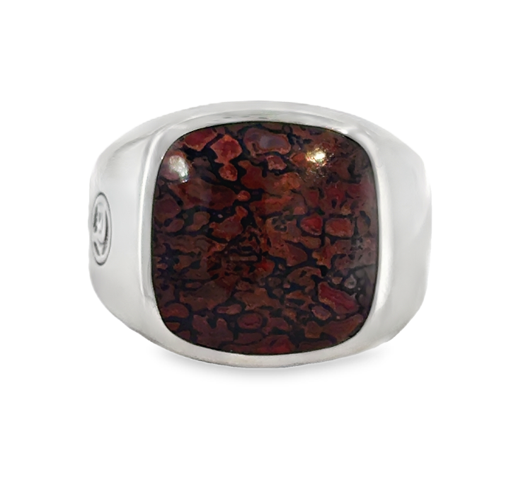 Sterling Silver David Yurman Dinosaur Bone Gents Ring Main image