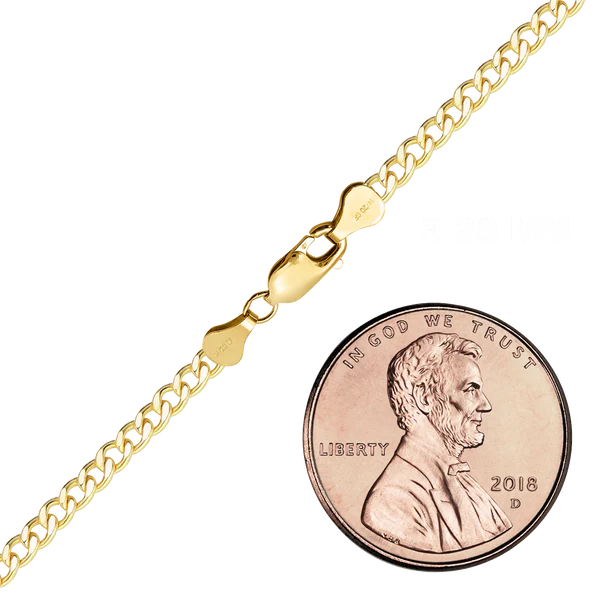 14K Gold Filled 2.2mm Curb Chain, 22" Main image