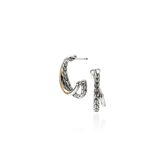 Two-Tone Crossover Hoops by John Hardy Main image