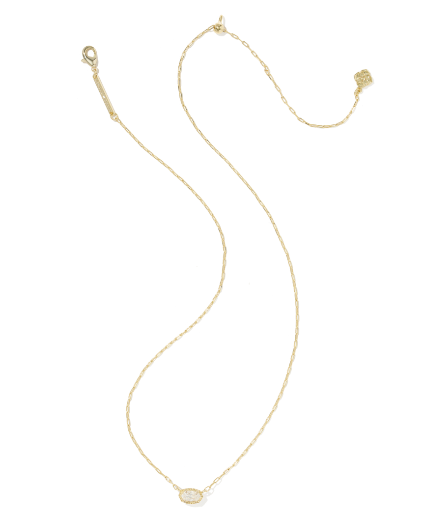Gold Plated Mini Elisa Luxe Pendant Necklace by Kendra Scott Secondary image