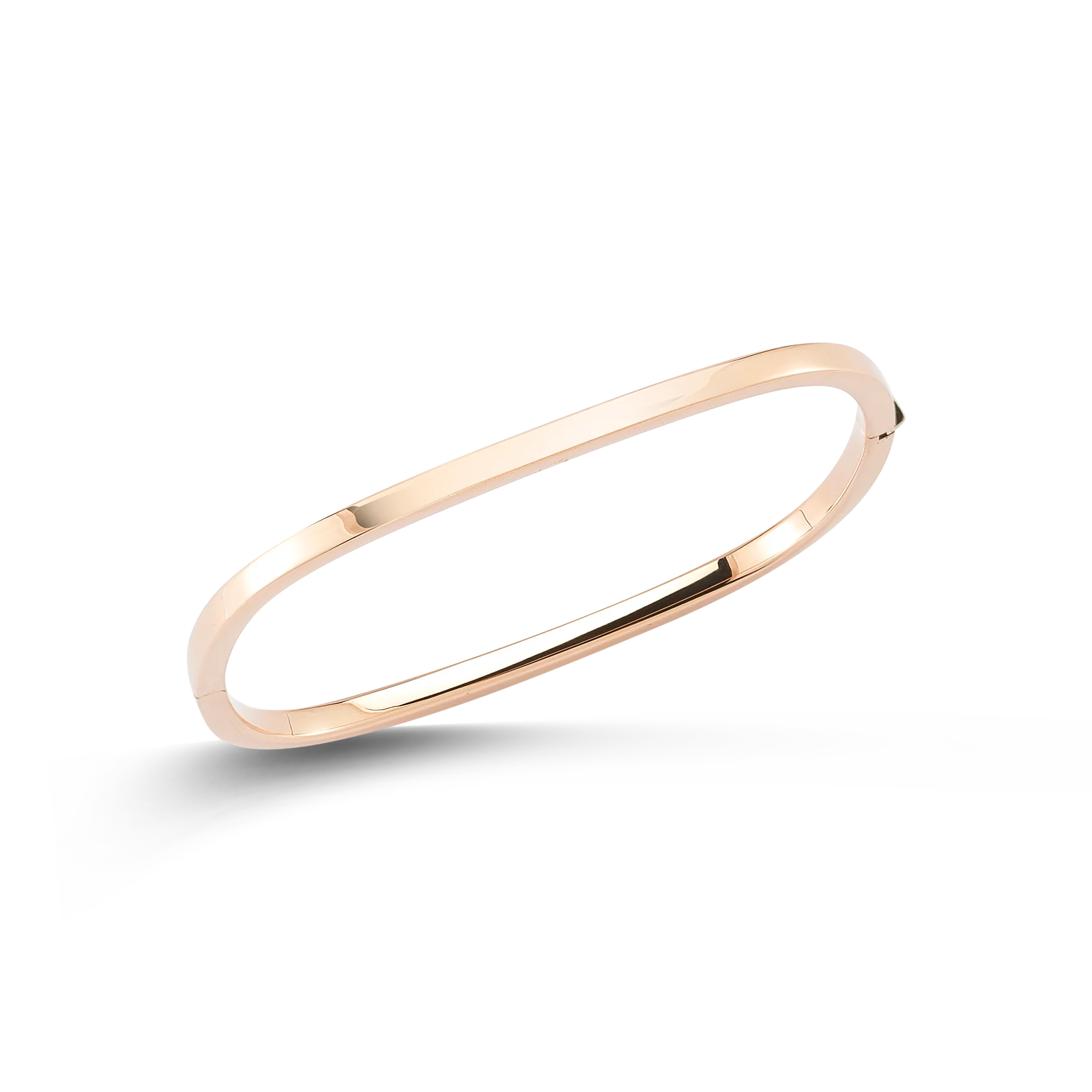 18K YG Designer gold Square Bangle by Roberto Coin, Petite
