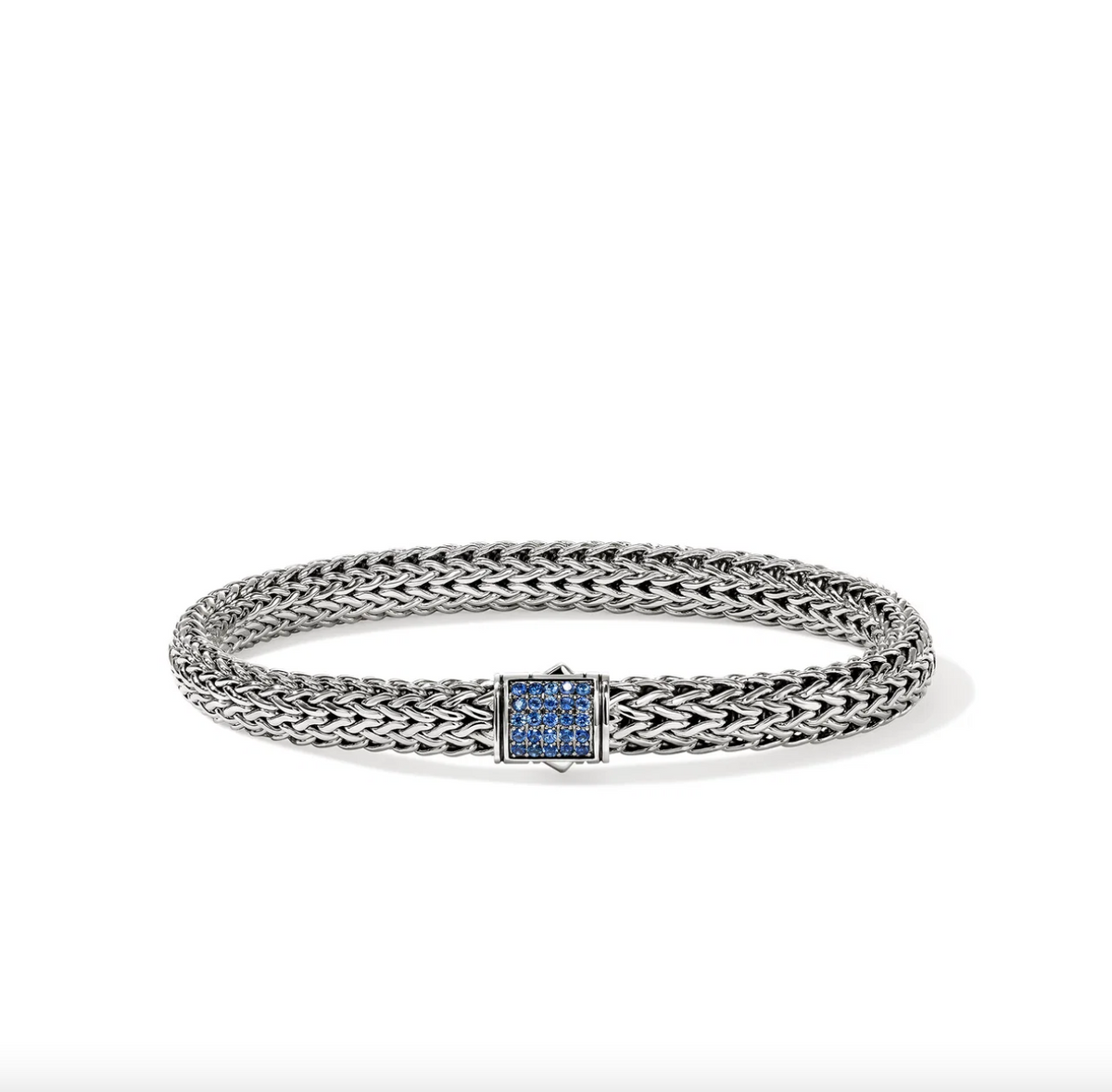 Sterling Silver Icon 6.5mm Bracelet with Blue Sapphire Clasp by John Hardy Main image