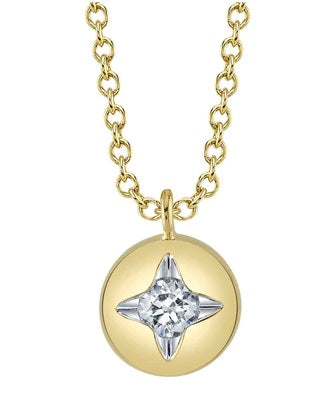 14k Yg 0.08ct Diamond Pendant Necklace by Shy Creation Main image