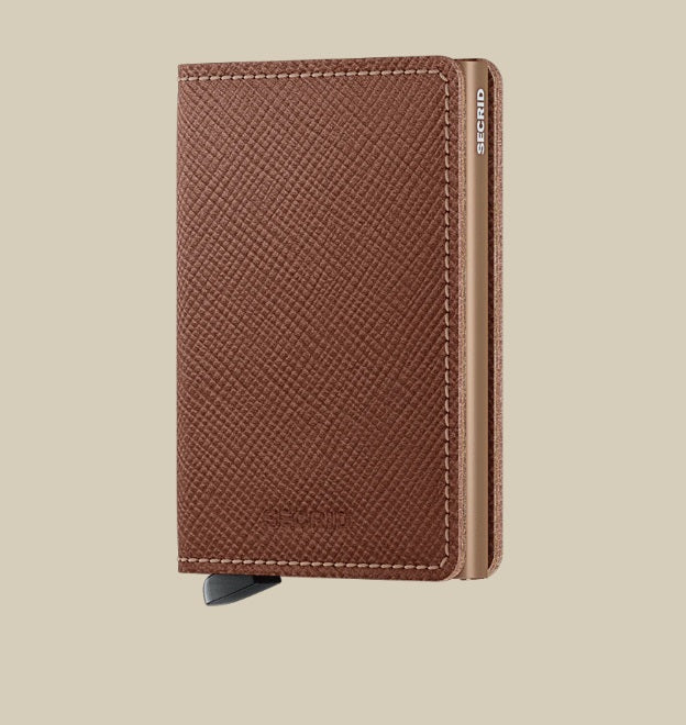 Secrid Slimwallet in Saffiano Caramel