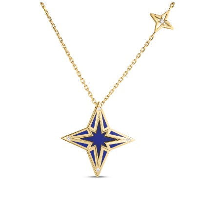 18K YG 0.06cttw Diamond Stardust Necklace by Roberto Coin