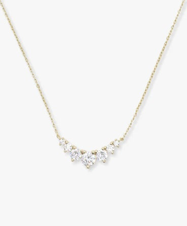 18k Gold Plated Over Brass Not Your Basic Multi Stone CZ Pendant Necklace by Melinda Maria Main image