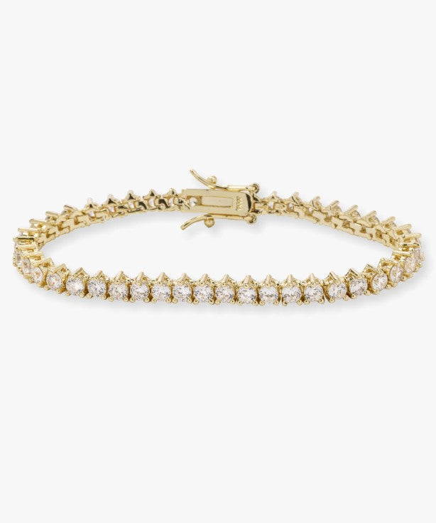 18K Gold Plated Not Your Basic CZ Tennis Bracelet  by Melinda Maria Main image