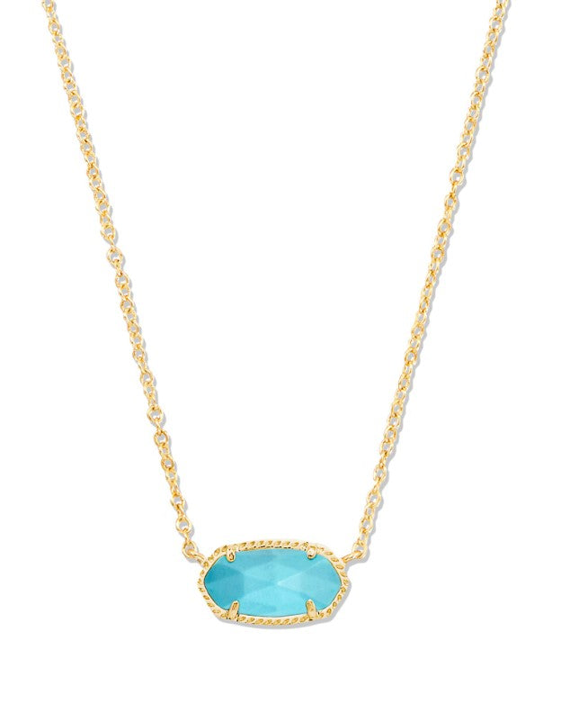 Elisa Short Pendant in Gold Turquoise Illusion by Kendra Scott (plated over brass)