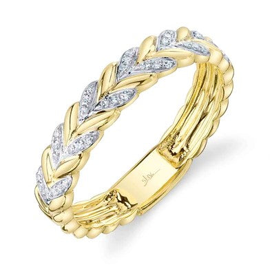 14K YG .09cttw Dia Wreath Band Main image