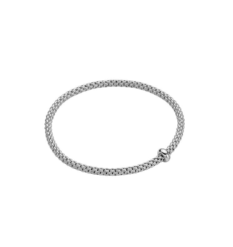 18K WG Prima .01ct Single Dia Flex-It Bracelet by FOPE, S Main image