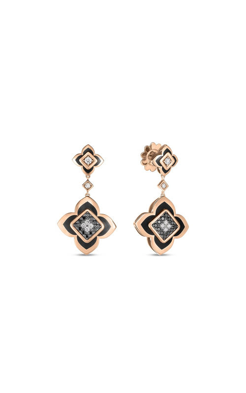 18KRG .55cttw Black Dia Palazzo Carnevale Earring by Roberto Coin Main image