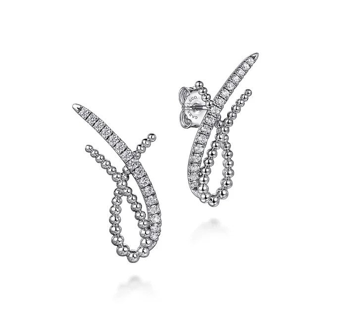 Sterling Silver .54cttw White Sapp Bujukan Ribbon Stud Earrings by Gabriel NY

Serial No. S2045898