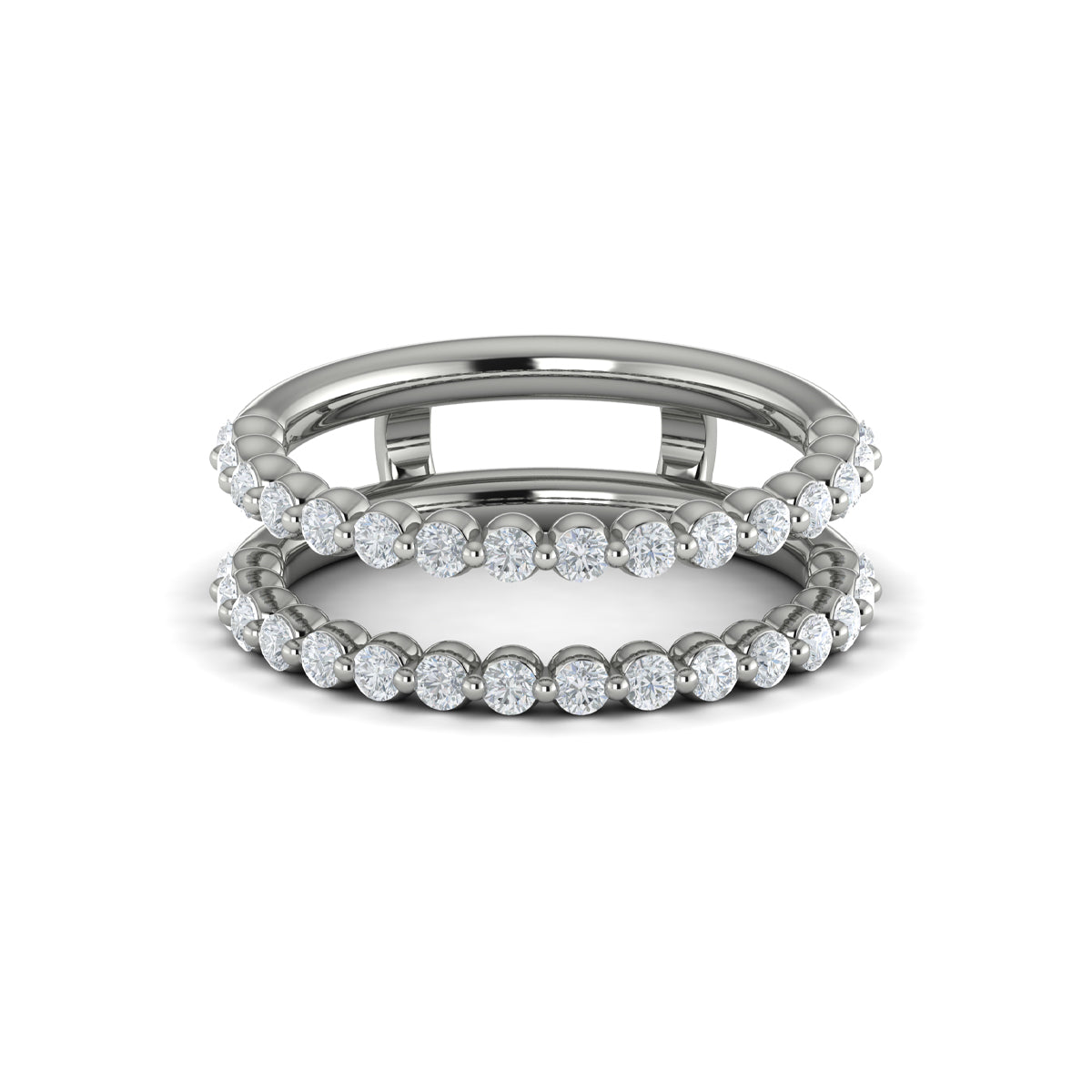 14K WG .77cttw Dia Shared Prong Ring Guard by Vlora

32 Rnd Dia = .77cttw Main image