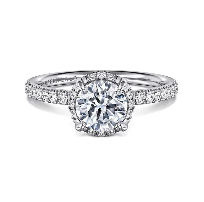 14K WG Suede .30cttw Dia Round Hidden Halo Pave Semi-Mount by Gabriel NY

Serial No. S1870337
CZ: 2.86ct (7.4mm) Main image