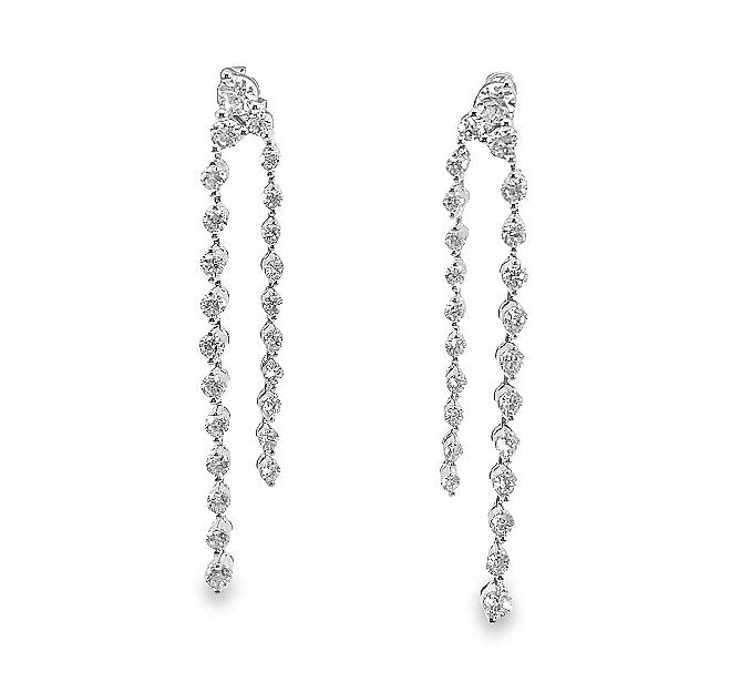 14K WG .95cttw Dia Double Drop Earrings

48 Rnd Dia = .95cttw Main image