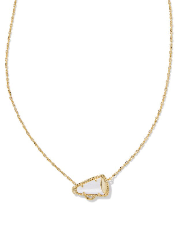 Cheer Gold Plated Short Pendant Necklace in White MOP by Kendra Scott Main image