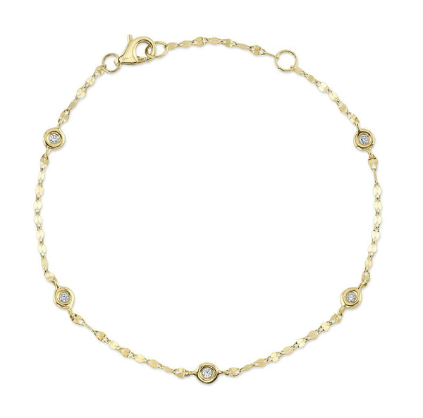 14K YG Diamonds by the Yard Sparkle Chain Bracelet