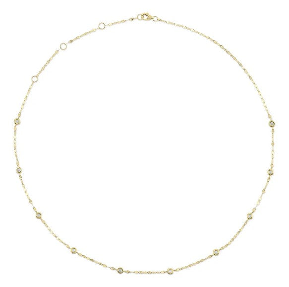 14K YG 1/5cttw Diamonds by the Yard Necklace Main image