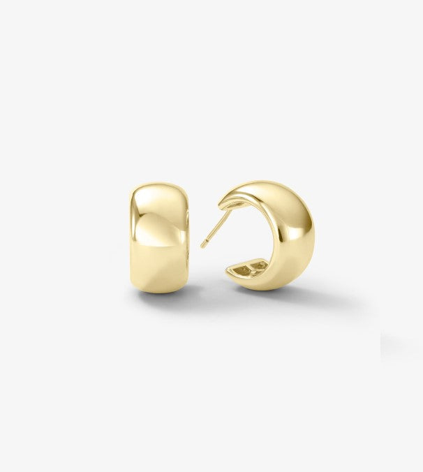 18K Gold Plated Over Brass "She's So Smooth" Baby Hoops by Melinda Maria Main image