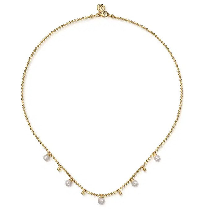 14K YG Bujukan Beads & Pearl Droplet Necklace by Gabriel NY

Serial No. S2038357
Length: 16"
Fresh Water Pearl Main image