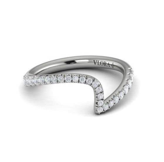 14K WG .38cttw Dia Contour Wedding Band by Vlora

26 Round Diamonds = .38cttw
Matches Style VSC20285 Main image