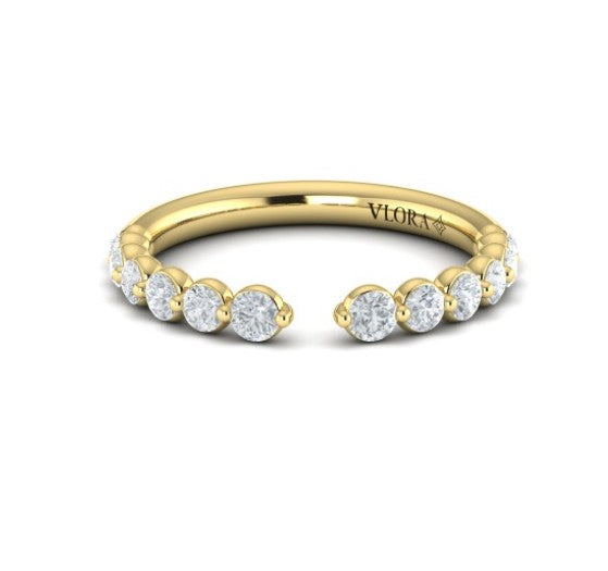14K YG .63cttw Open Diamond Graduated Stackable Band by Vlora

12 Round Diamonds = .63cttw Main image