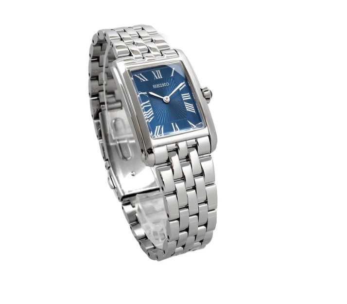 Essentials Stainless Steel Quartz Blue Dial