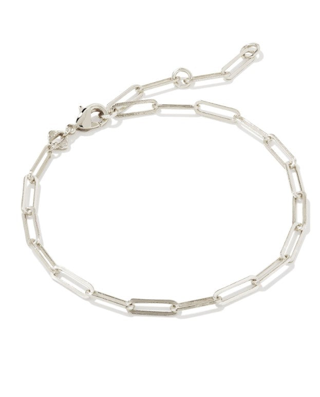 Rhodium Plated Courtney Paperclip Bracelet by Kendra Scott
