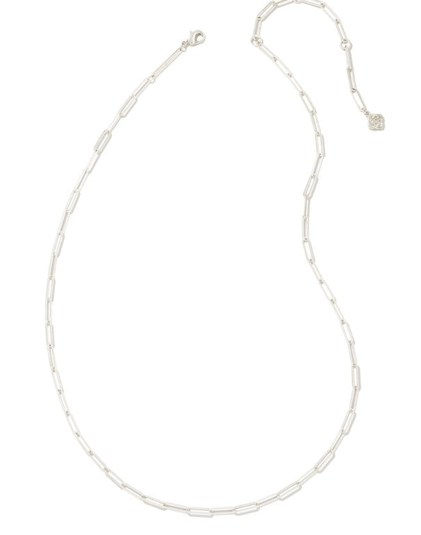 Courtney Rhodium Paperclip Necklace by Kendra Scott (plated over brass) Main image