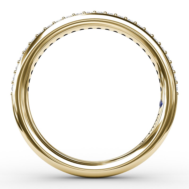 14K YG Prong Set Diamond Anniversary Band by FANA